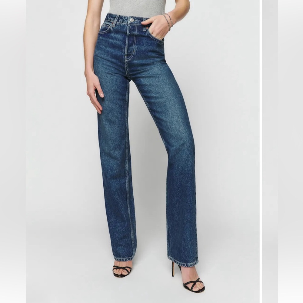 Reformation Cynthia High Rise Straight Jeans